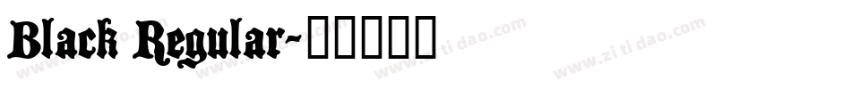 Black Regular字体转换